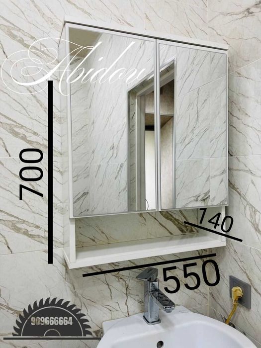 Лучшая цена навесной шкафчик для ванной комнаты . МДФ водостойкий.