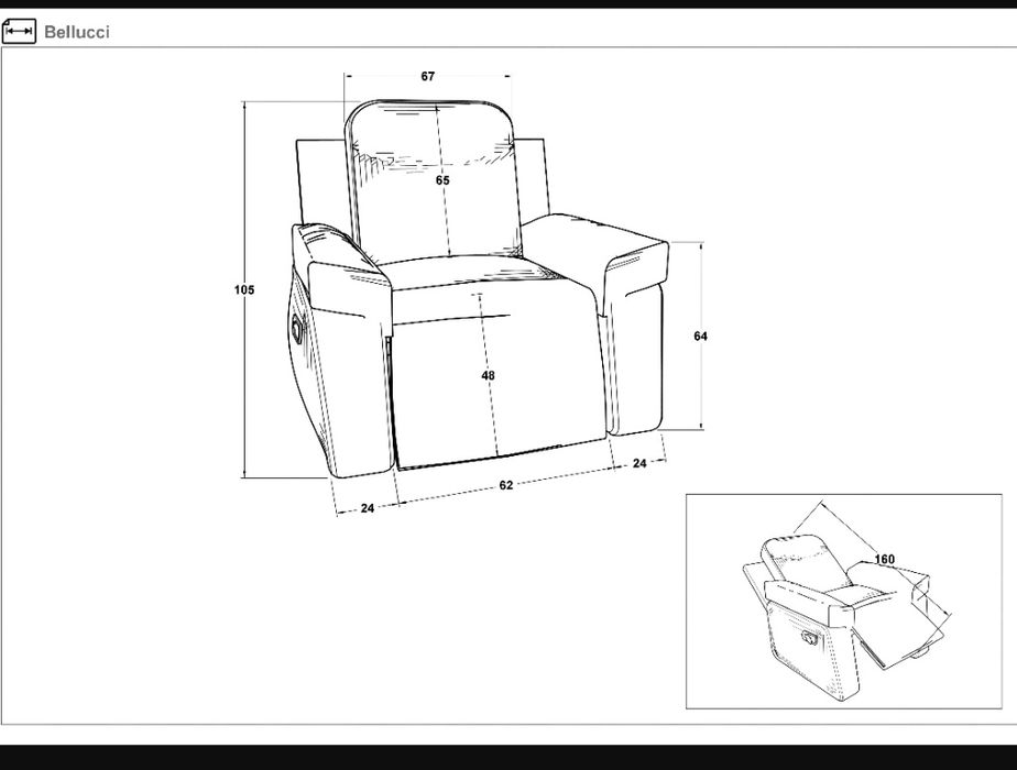 Фотьойл реклайнер Белучи