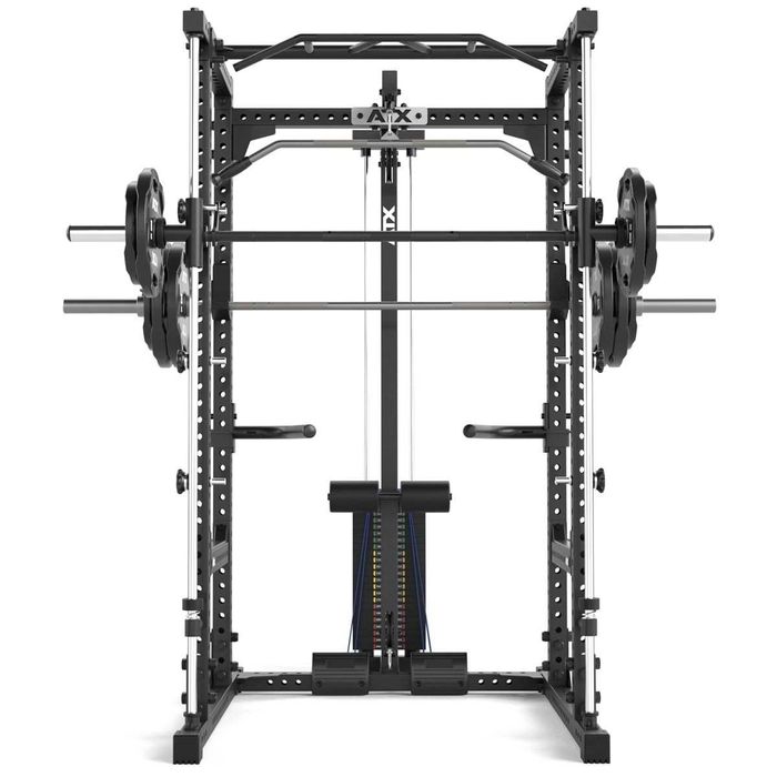 Смит Машина / Вграден Скрипец 115 кг / Стойка Power Rack / Фитнес Уред