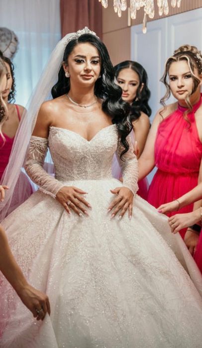 rochie de mireasă cu corset adjustabil S-M