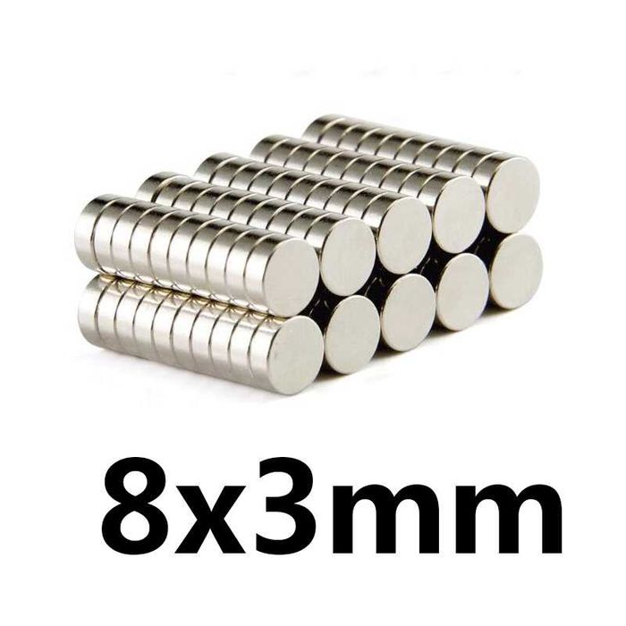 8x3mm неодимов МАГНИТ N52, Neodymium magnet NdFeB magnit