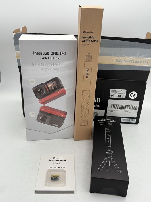 Insta360 ONE RS twin edition, bundle, kit creator, sigilat