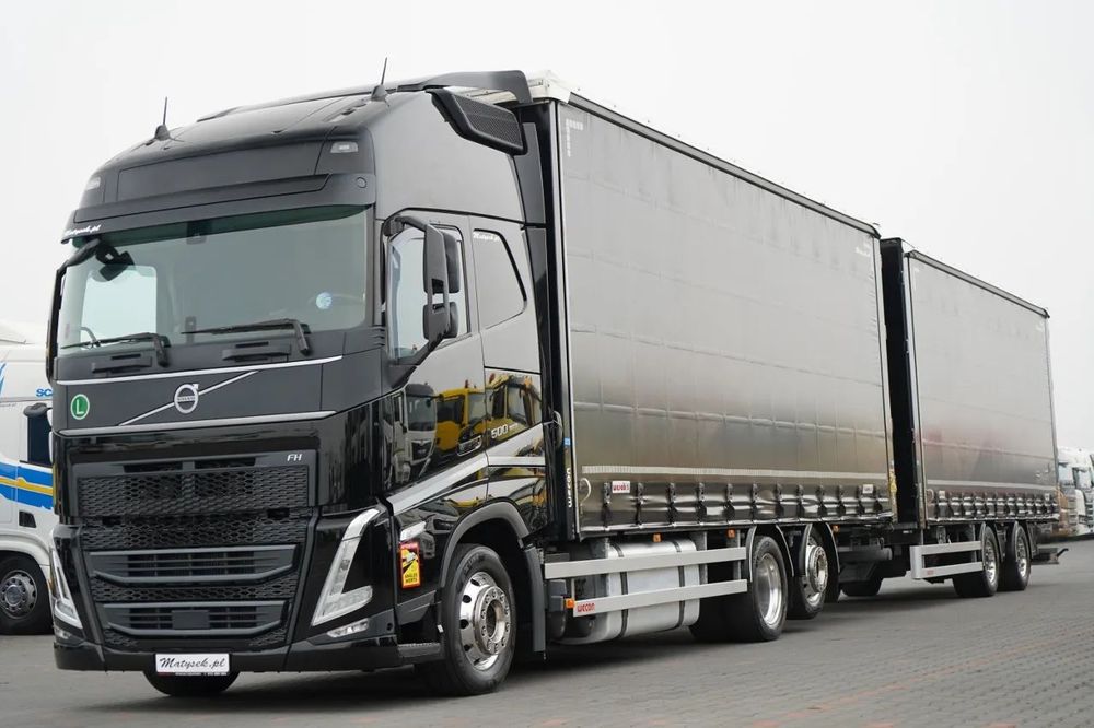 Volvo FH 500 / XXL / COMBINAT TANDEM TRAVEL 120 M3 / 2024 / I-PARK COOL / DOCURI SLING PENTRU CAMION / RIDICABILE / JANTE DIN ALIAJ / REMORCA WECON / CONTRACT POST-SERVICE