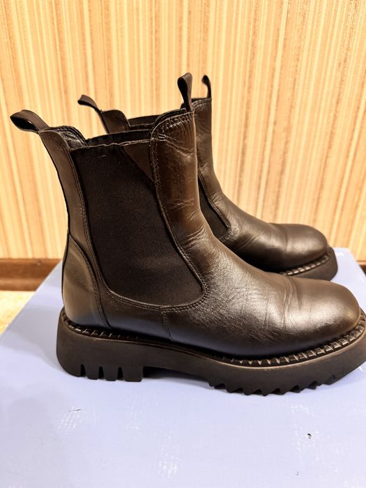 Полуспожки кожаные зима