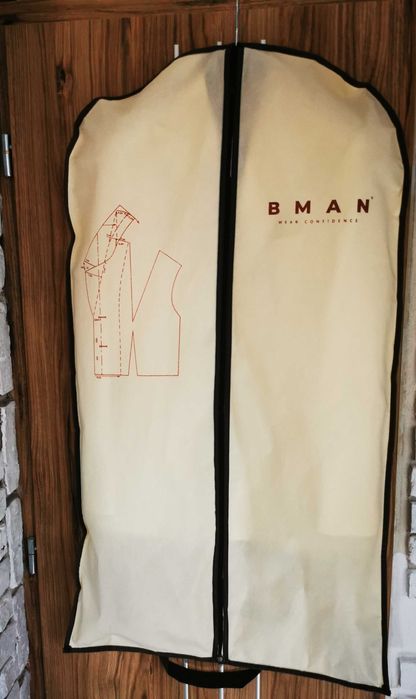 Sacou Smoking BMan, 100% lână Vitale Barberis, alb perlat, mărime 50