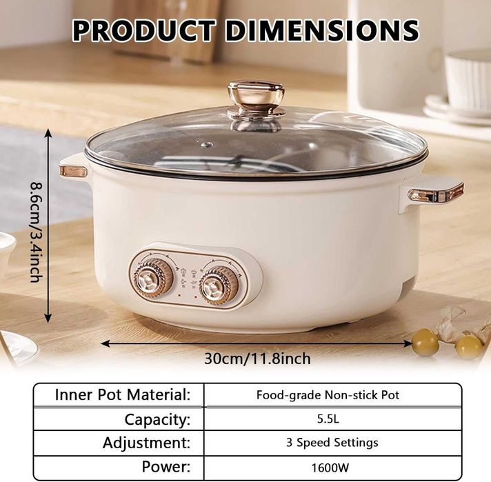 Електрическа тенджера Kensbro 5.5L 1600W, Гаранция