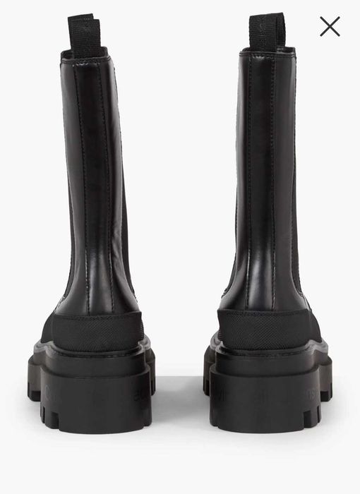 calvin klein ghete de piele cu platforma