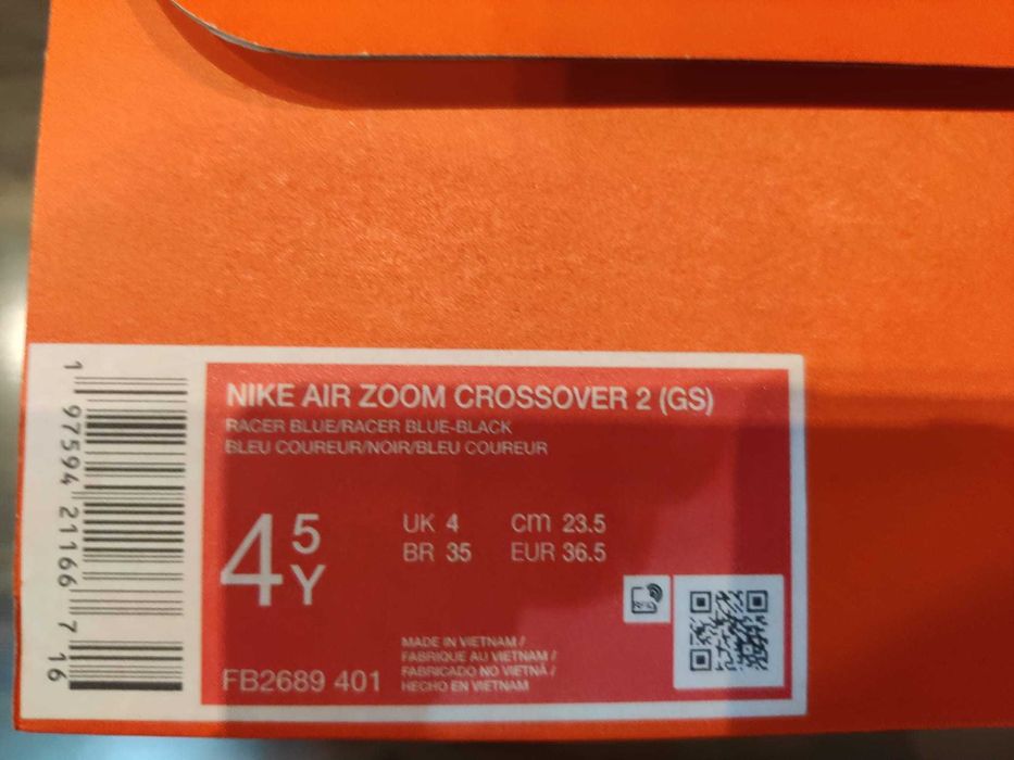 Nike Air Zoom Crossover 2, Negru, Albastru royal, 37.5 EU