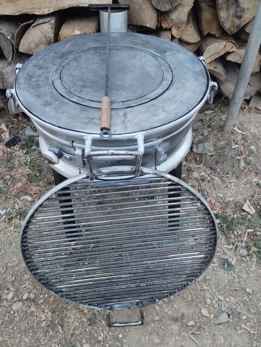 Plită fontă 3cm.combinat cu grătar !!