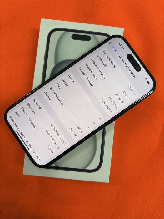 Iphone 15 256Gb емкость 100%