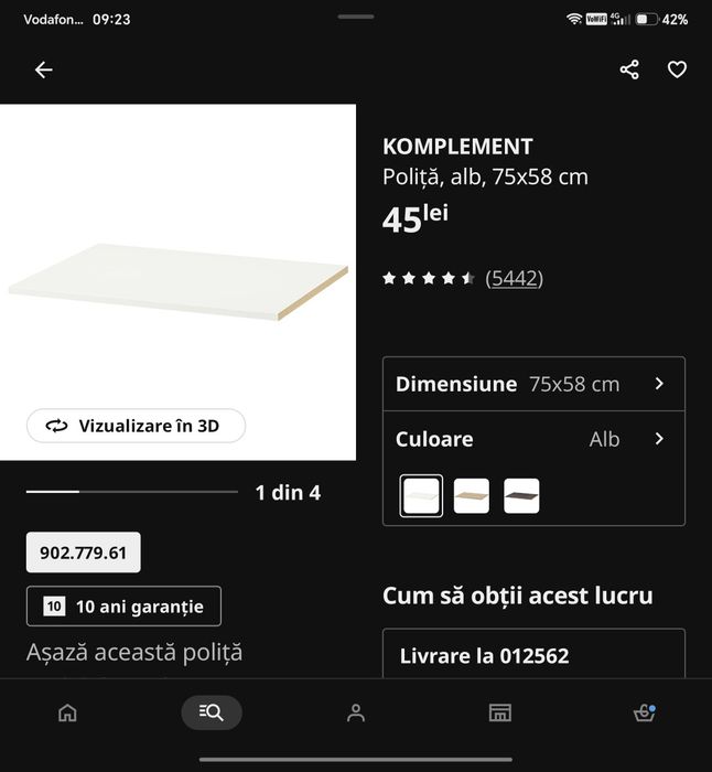 Vand polite Komplement pentru dulap Pax Ikea