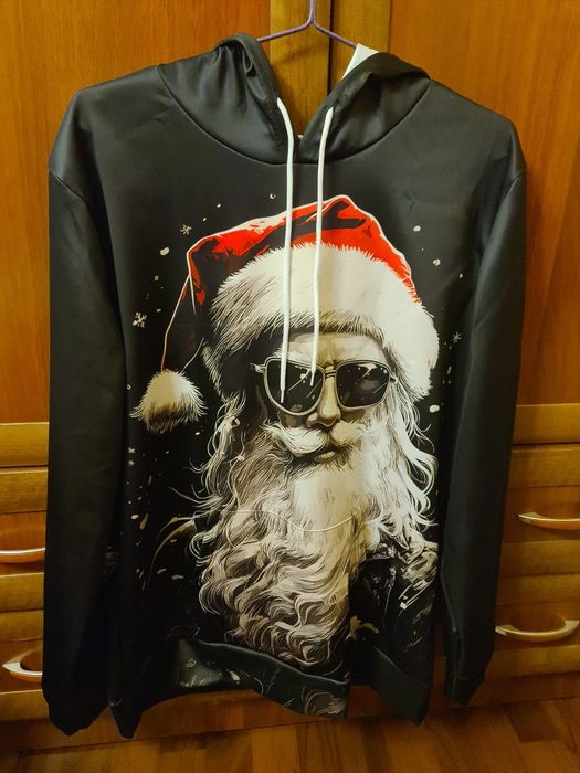 Худи мужская с принтом "Santa"
