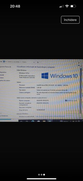 Laptop Acer Aspire One kav60 10.1” 2gb RAM 150gb hdd