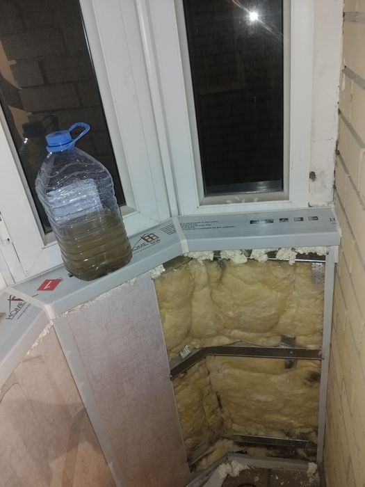 Подоконники, откосы.