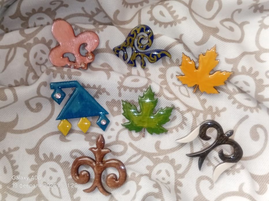 Этно брошь ручная работа