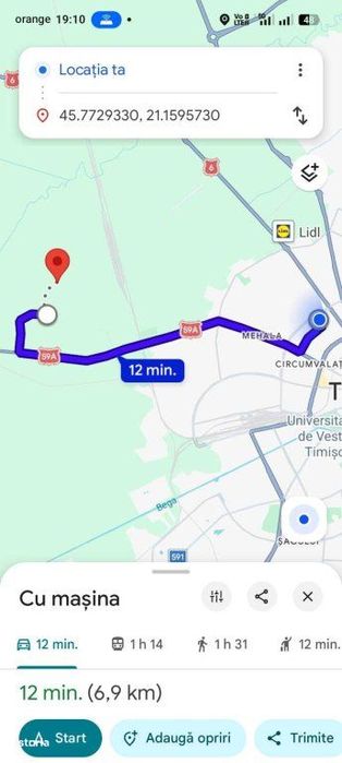 Teren cu front la centura Timisoarei