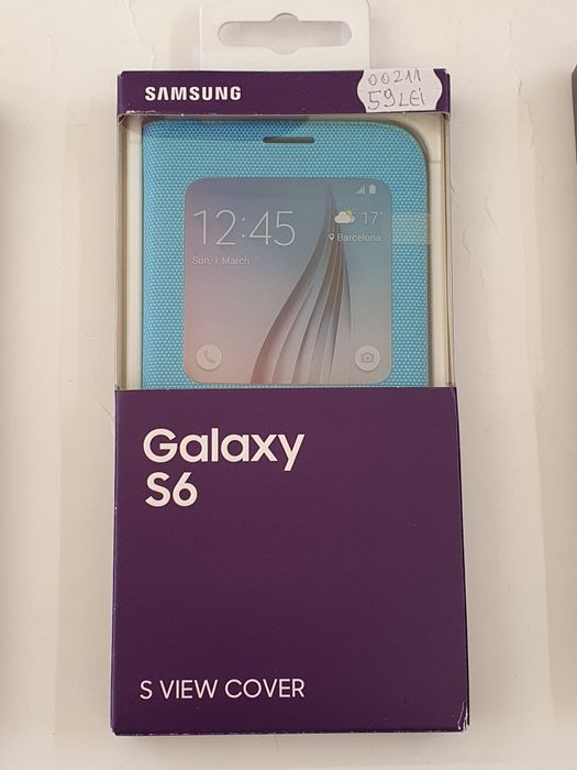 Husa samsung s6 g920 originale s-view si flip wallet sigilate noi
