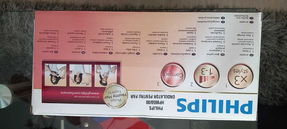 Perie aer cald Philips cu 3 capete HP8650/00