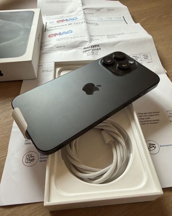 Iphone 15 Pro Max 256GB Black 5G 24м. ЕМАГ