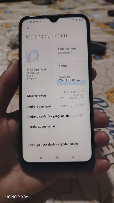 Redmi note 8t  6/128