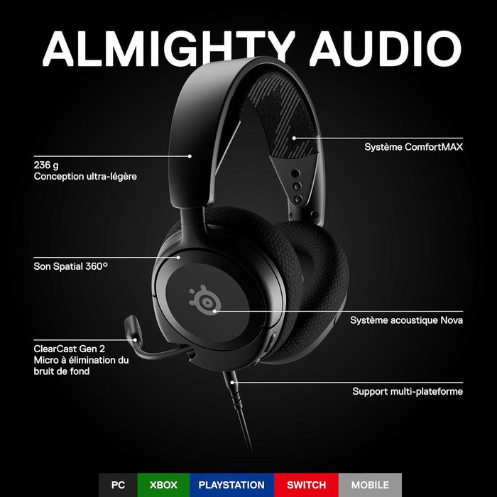 Гейминг слушалки SteelSeries Arctis Nova 1