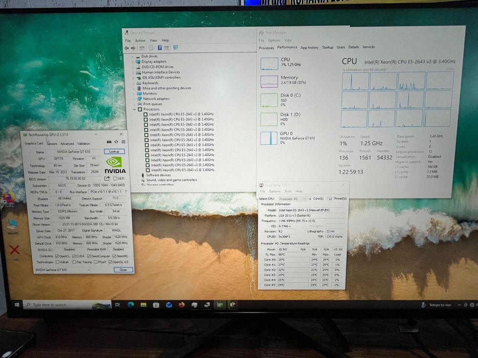 Unitate pc Dell T5810 xeon 6c 12T ddr4 ssd si hdd video nvidia similar i5 9500 peste i7 6700