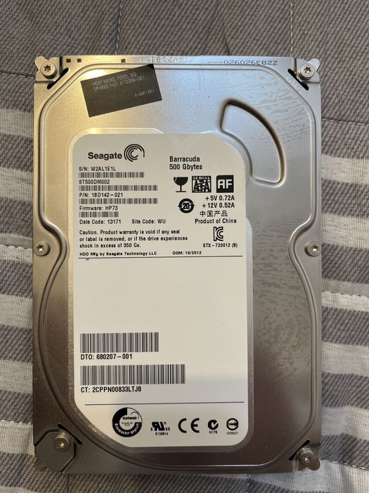 Продам жесткий диск HDD 500Gbytes