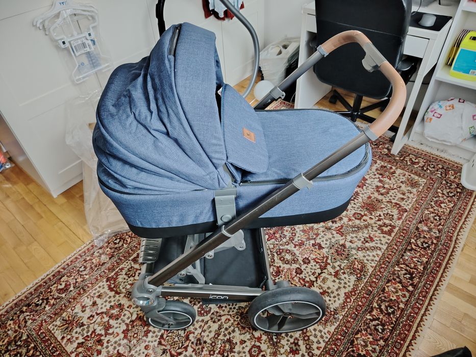 Комбинирана детска количка Cangaroo Icon 2в1 цвят дънки