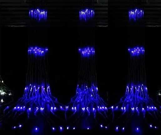 Коледни външни лампи ВОДОПАД топла светлина стичаща светлина 3м х 3м