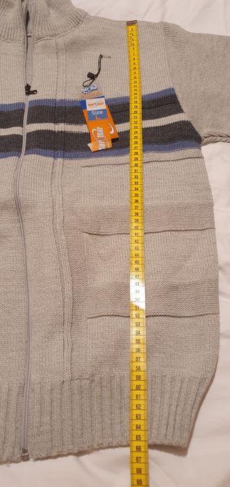 Cardigan nou gros gri  barbati L