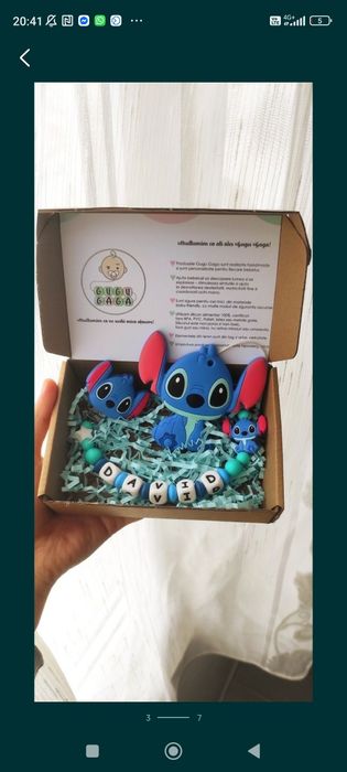 Lantisoare din silicon pentru suzetă personalizate cadou bebelusi