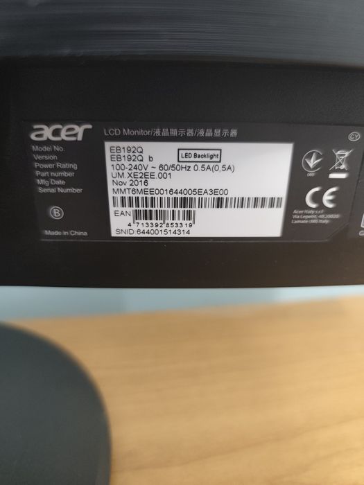 Монитор Acer EB192Q 18.5