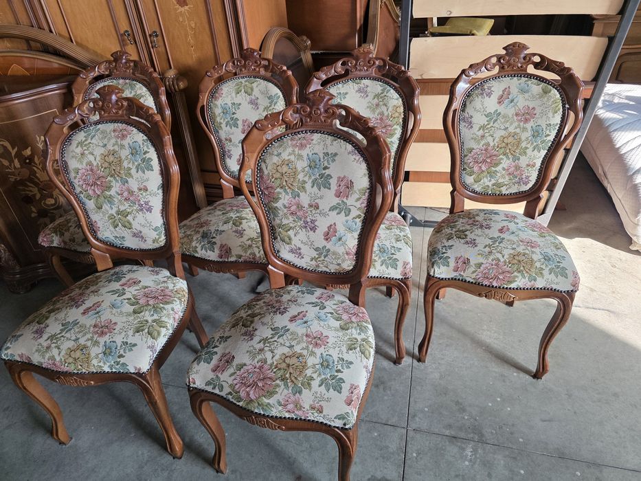 Masa scaune vitrina servant lemn masiv k noii