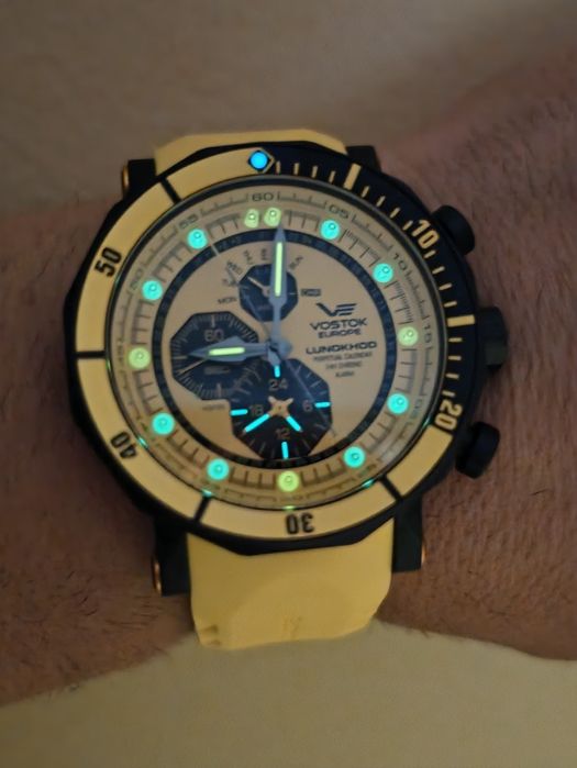 Vostok-Europe Lunokhod 2 Grand Chrono Tritium Tube