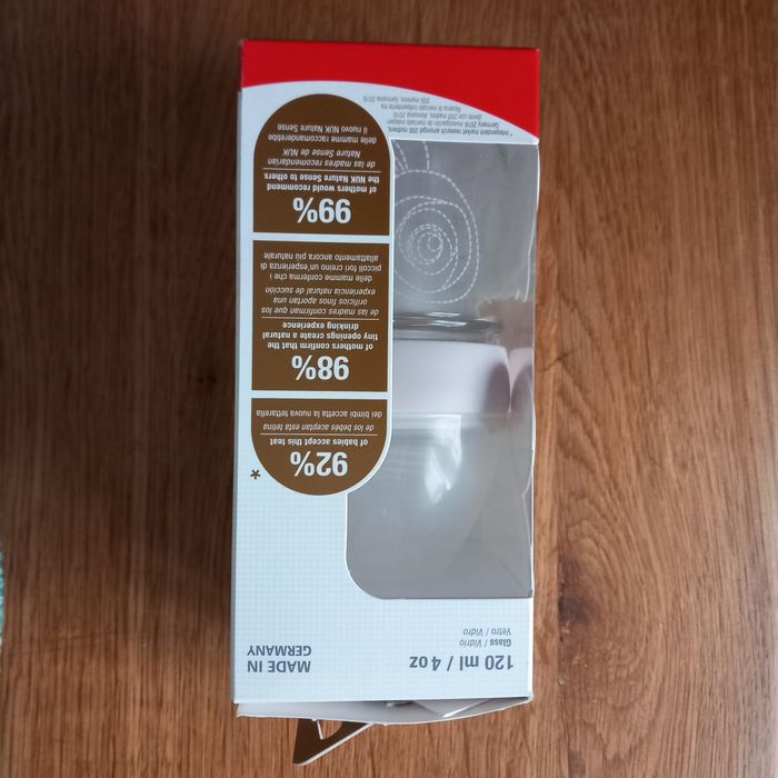 Biberon NUK Nature Sense din sticla, 120 ml
