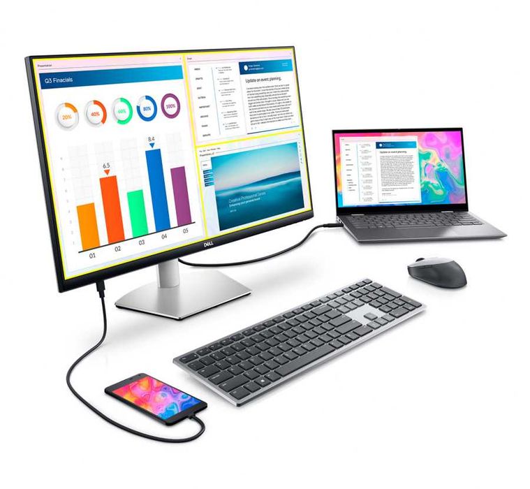 Монитор Dell S2722DC 27" QHD 75 Hz USB hub Power Delivery