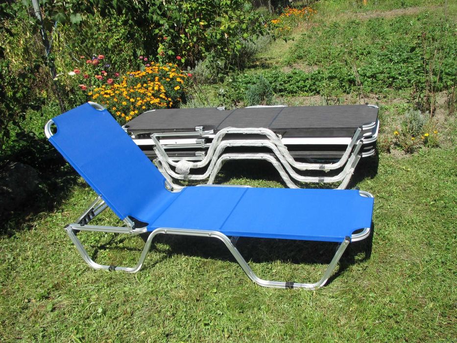 Sezlonguri aluminiu  panza textilena plaja piscina hotel pensiune