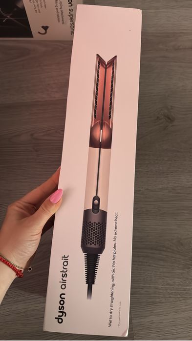 Placă de păr Dyson Airstrait (Wet to Dry) – Ediție Ceramic Pink / Rose Gold