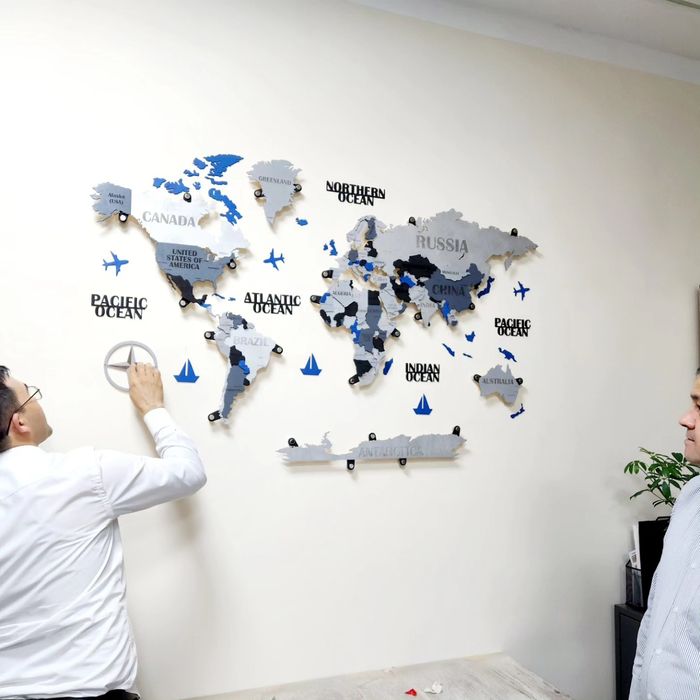 3D карта мира | 3D dunyo haritasi | 3Д харита цвет хай-тек