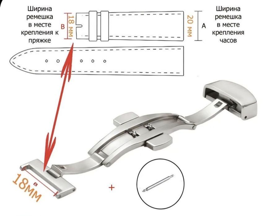 Застежки клипса для ремешка и браслета.