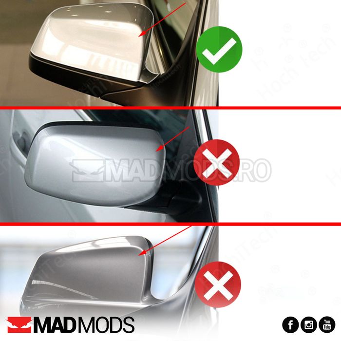 Set capace oglinzi M BMW Seria 5 6 7 F01 F03 F06 F07 F10 F11 F12 F13