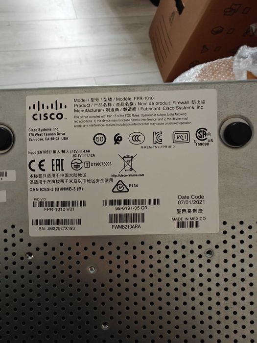 Cisco Firepower 1000 series (FPR1010) – ползван, без лицензи