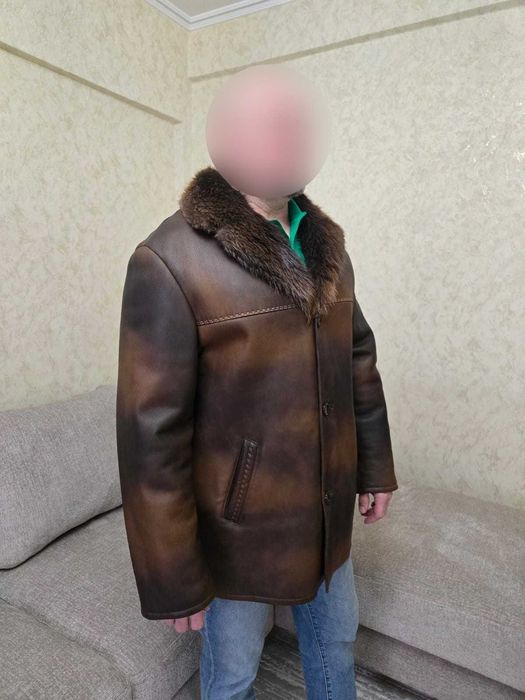 Дублёнка кожаная мужская