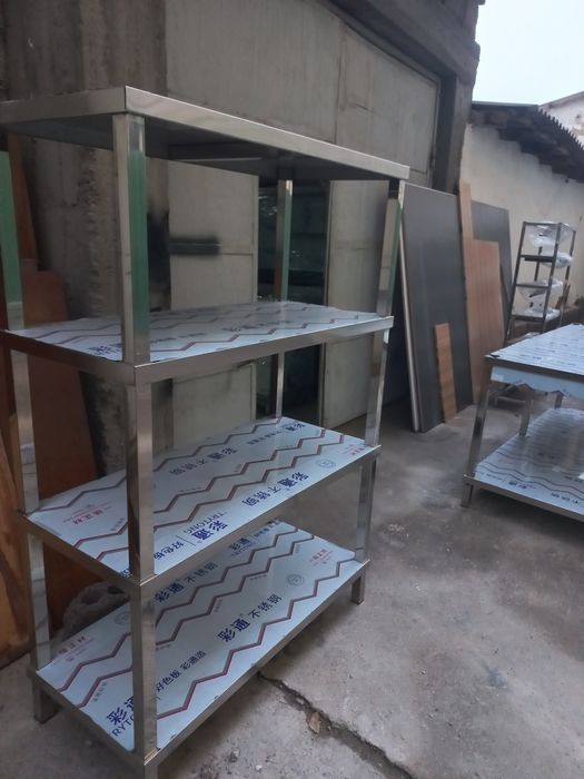 Стол стеллажи мойка все на заказ для кафе ресторанов пазваните 24/7