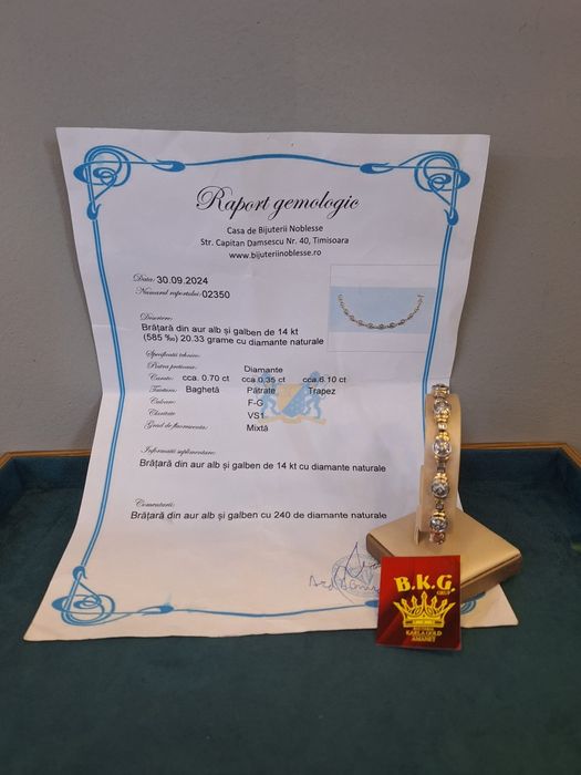 Brățară cu diamante din aur de 14K Amanet BKG