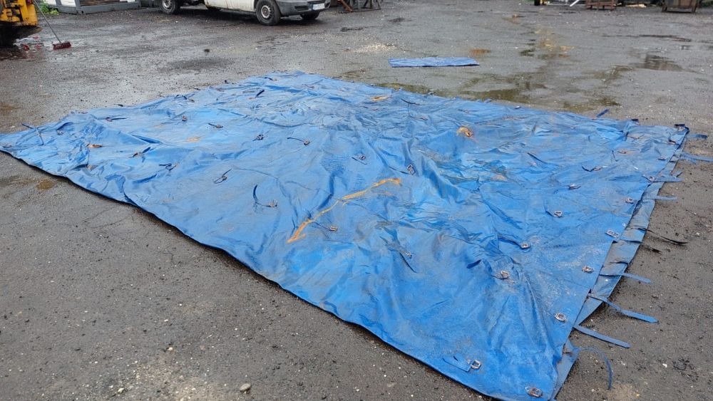 Prelata albastra groasa și rezistenta  de remorca camion, 3 bucati