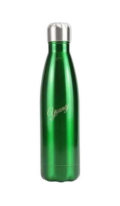 Sticla termoizolanta Young, 1L, otel inoxidabil, etansa, verde