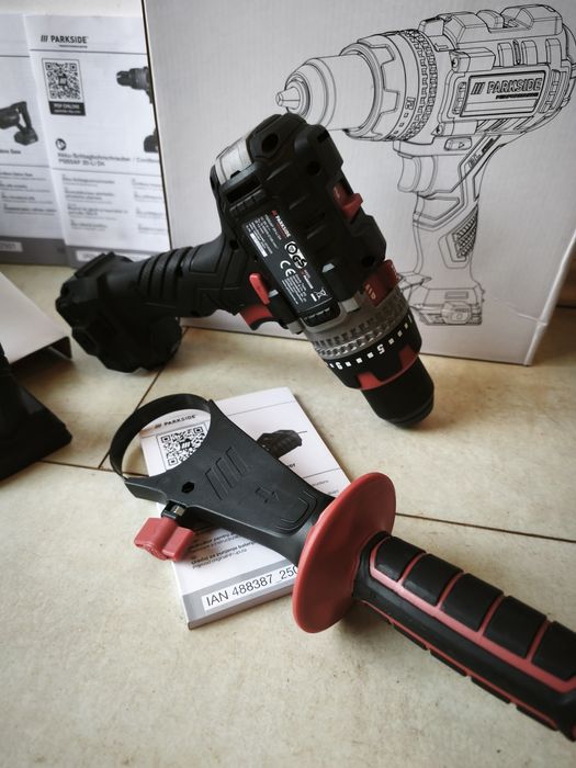 Ударерен винтоверт,саблен трион,прожектор и зарядно 20V 4,5A Парксайд