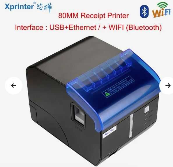 НОВЫЙ Принтер чеков Xprinter XP-C260M USB + WiFi со звонком 1 год