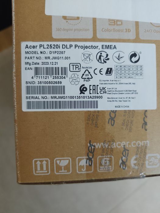 Проектор Acer Vero PL2520i
